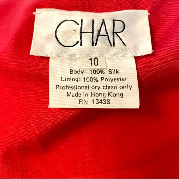 Char Vintage Red 100% Peplum Blazer - Picture 9 of 11